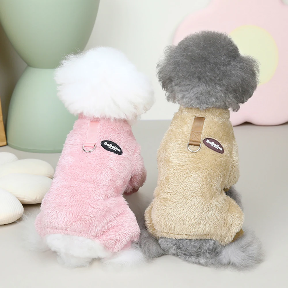 Pet Jacket Winter Dog Clothes Four Legs Pet Clothes Coral Velvet Chihuahua Cat Warm Comfortable Puppy Supplies
