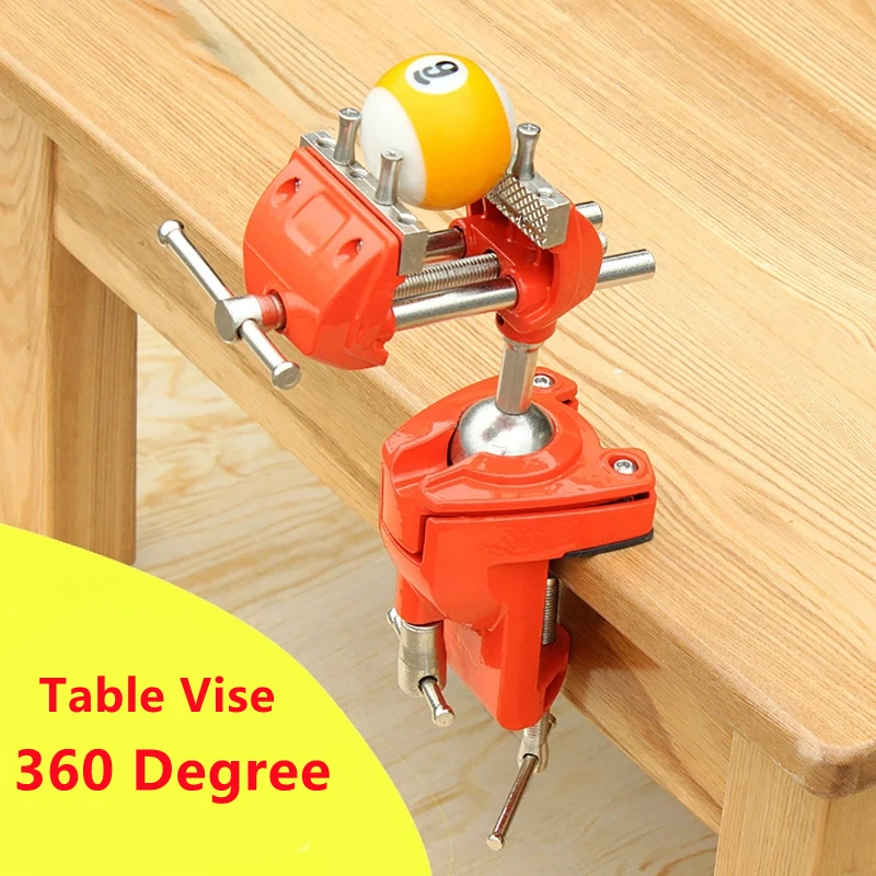 

Mini Vise Rotates 360 Degree Rotating Universal Units Clamp Vice Swivel Table Bench Heavy Duty Multifunction Tabletop Hand Tools