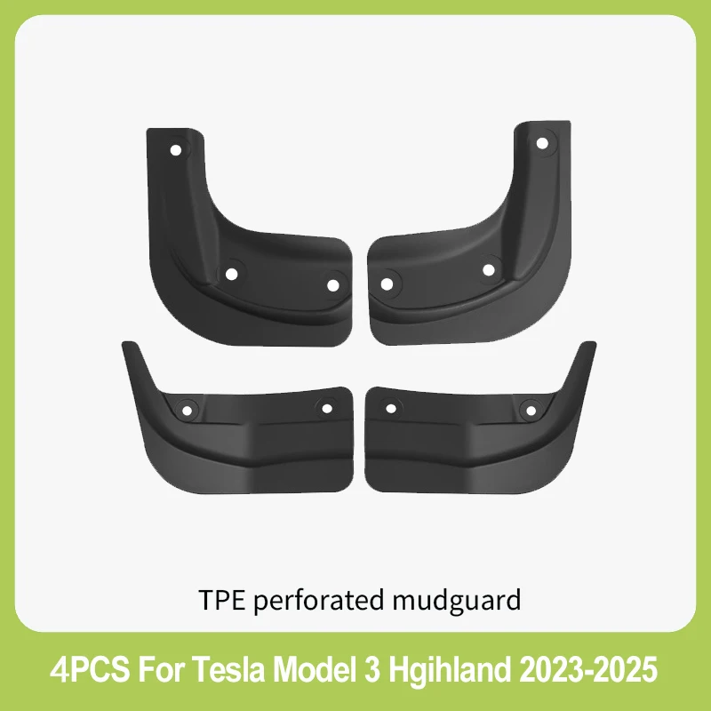 Tesla Model 3 Highland spatborden matzwart
