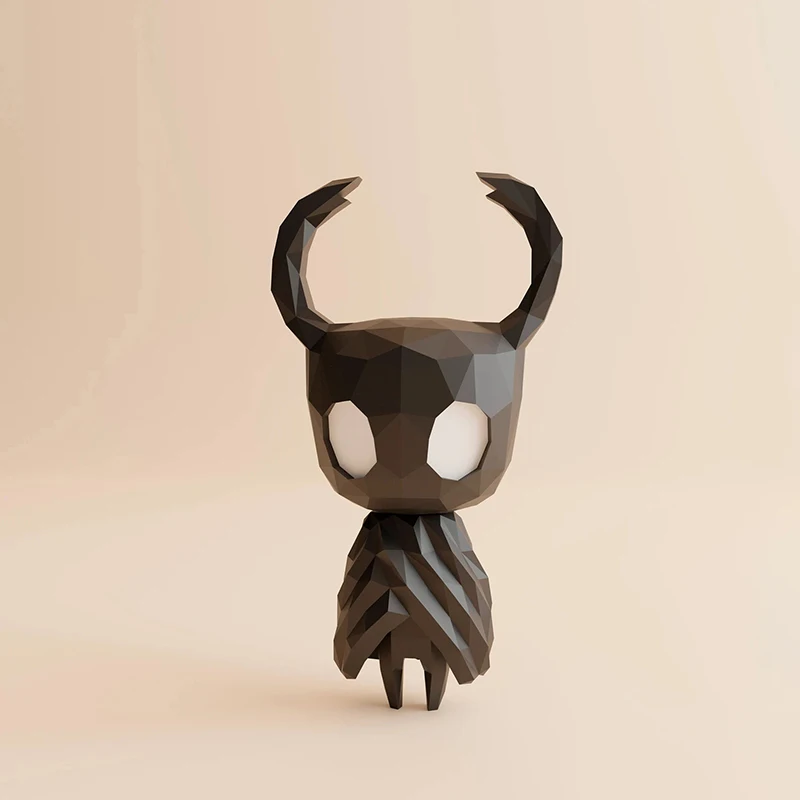 32cm The Hollow Knight Paper Model Papercraft 3D DIY Handmade Toy Low Poly Sculpture Game Figures Home Decor Desktop Decoration