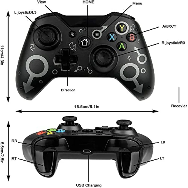  Ʈѷ Xbox   PC  е, 2.4GHZ    Xbox One   е ȣȯ 