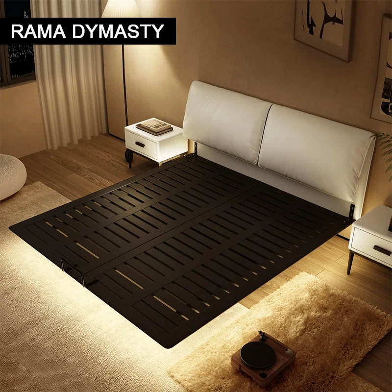 Italian Simple Suspension Bed Modern Simple Leather Bed Small Family Master Bedroom Double 1.5M/1.8M Soft Bag Wedding