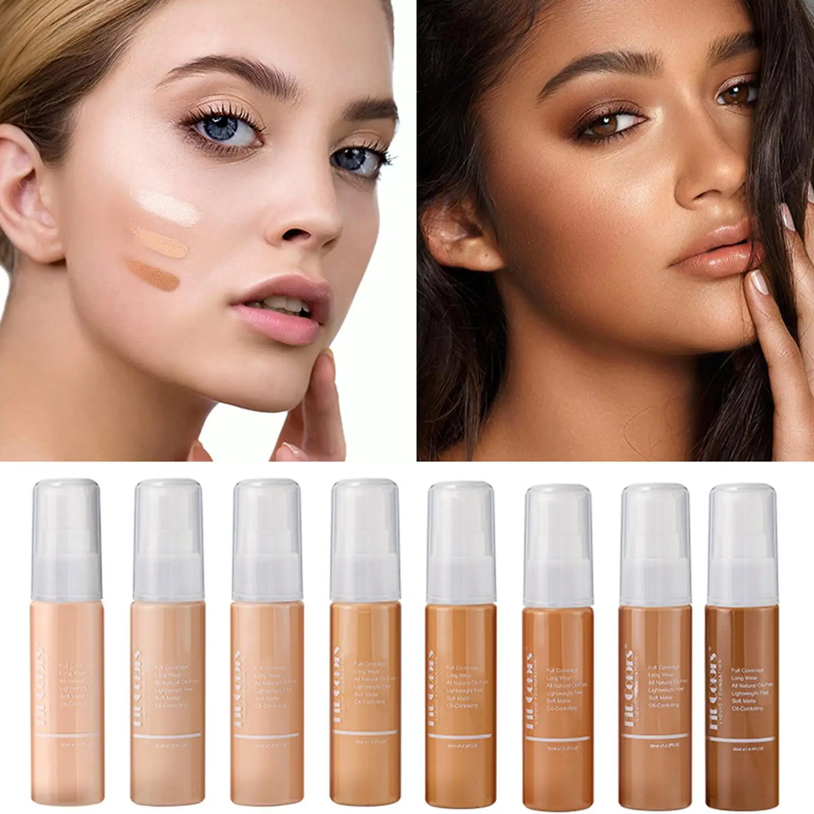

8 Colors 30ML Liquid Foundation Matte Good Spreading And European Concealer Wholesale American Makeup Foundation R8I8