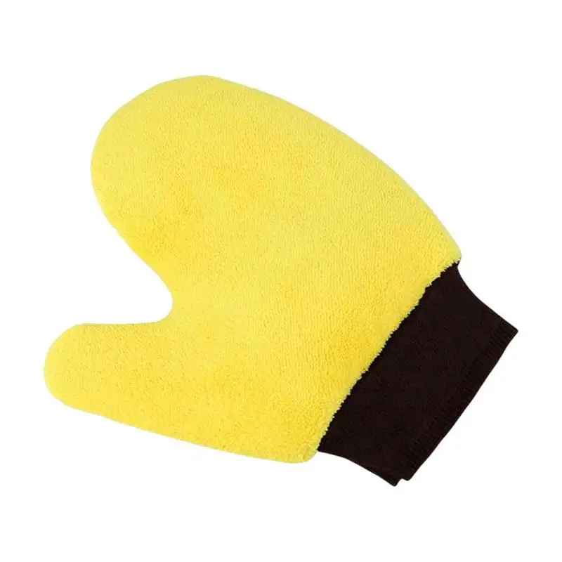 

Waterproof Car Wash Microfiber Coral Velvet Gloves Thick Car Cleaning Mitt Wax Detailing Brush Auto Care Double-faced Glove