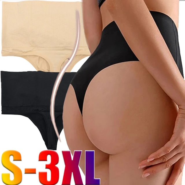 Fashion (Skin)High Waist Panty Tummy Control Body Shaper G-String