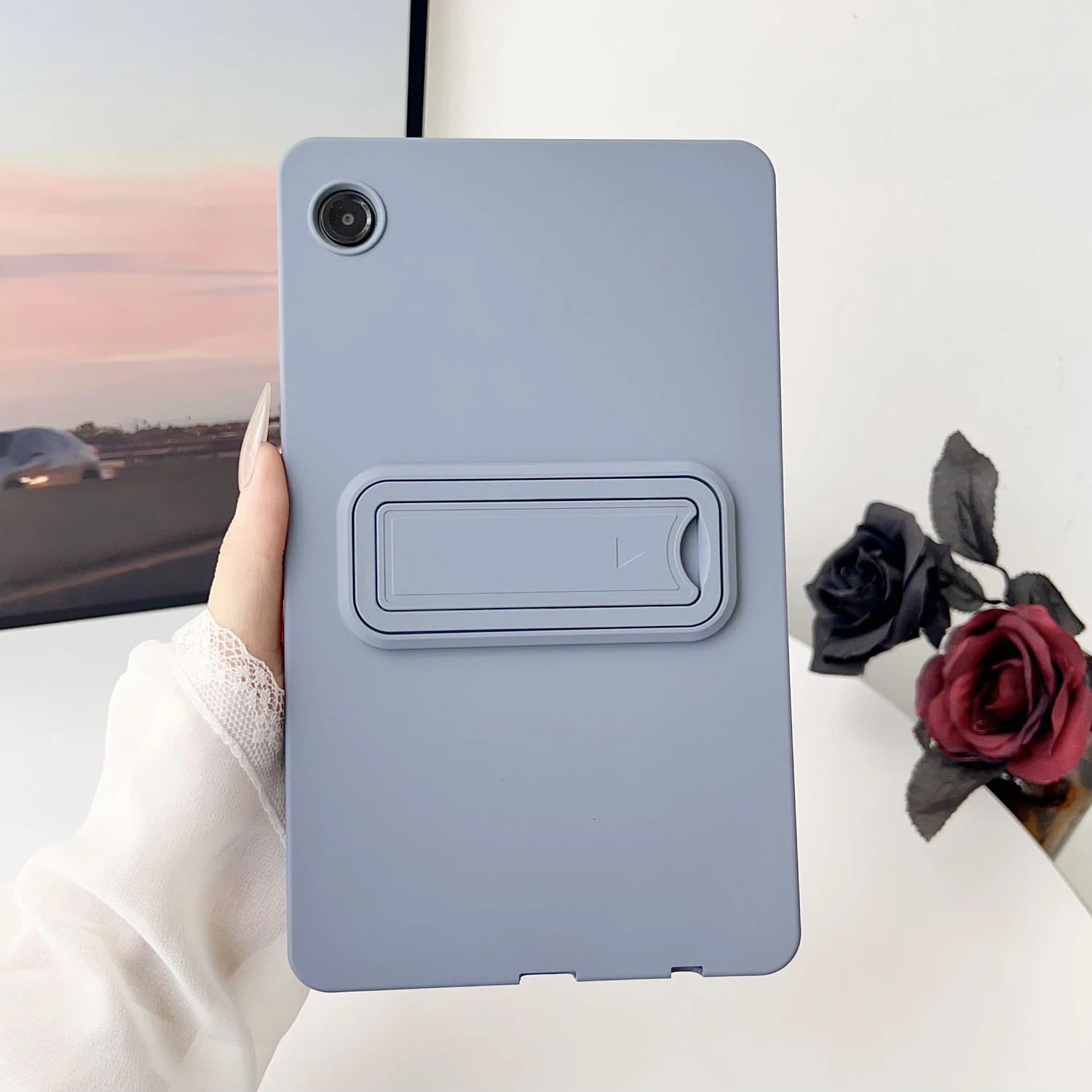 Universal Soft Silicone Kickstand Tablet Case with Holder