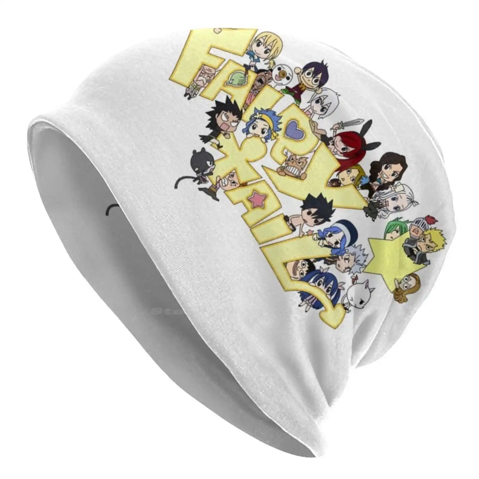 Chibi Fairy Knitted Hat Warm Beanie Outdoor Caps Chibi Fairy Tail Logo Anime Manga
