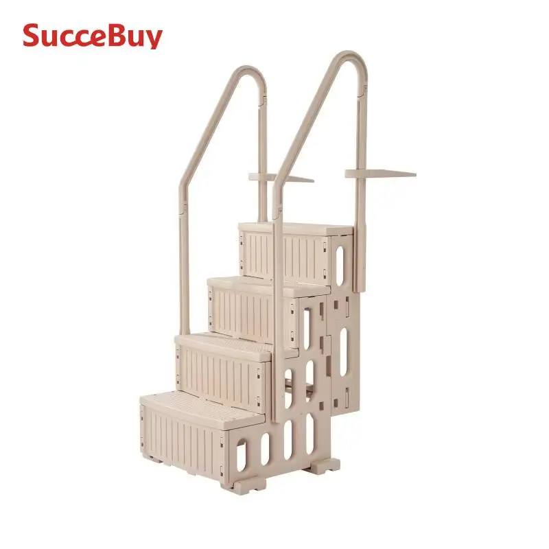 SucceBuy – échelles de piscine à Double main, avec marches antidérapantes et robustes pour piscines creusées et hors sol de 48 à 54 pouces