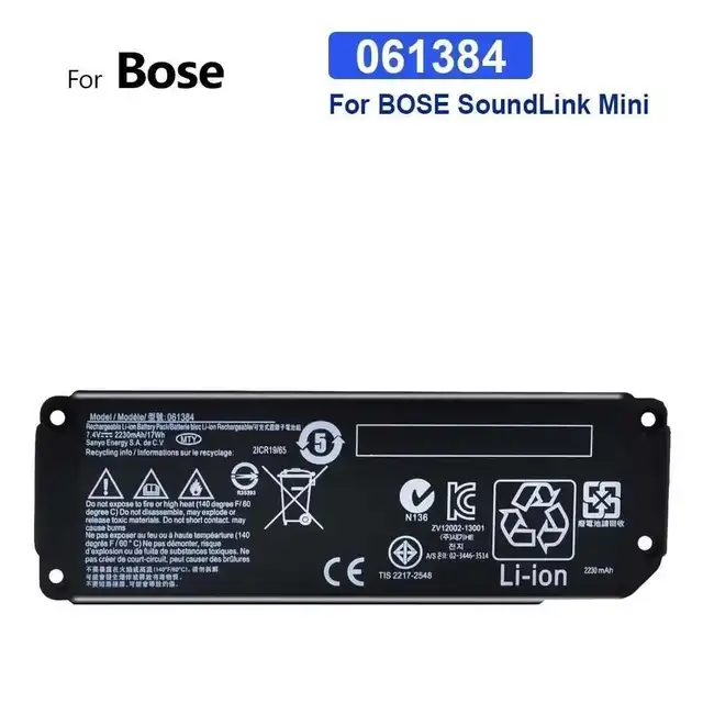 Batteria Ricambio Per Bose SoundLink Mini I E Mini One - 7,4V 2230mAh - Compatibile Con 061384, 061385, 061386 - Foto 9