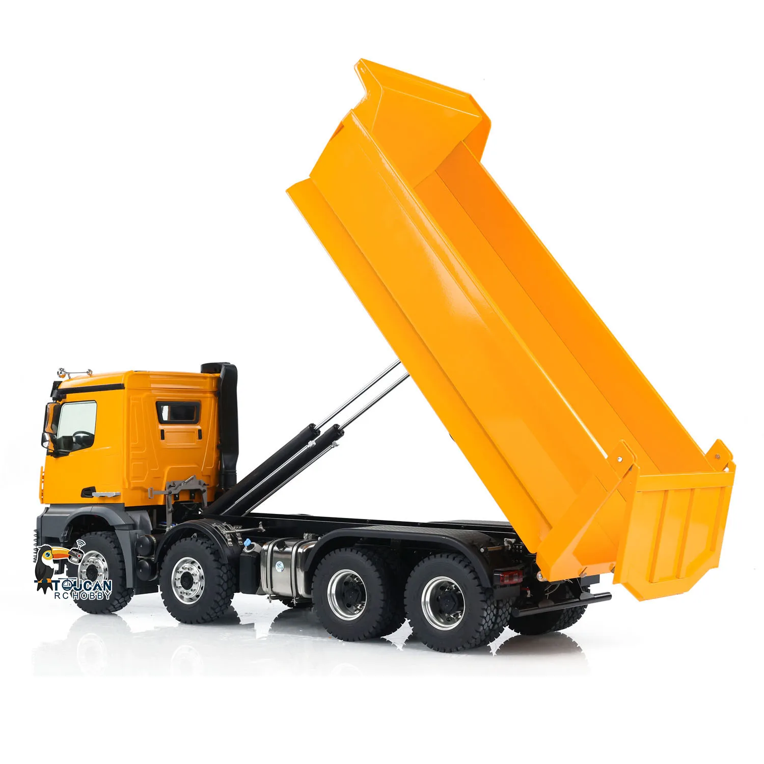 Toys Kabolite 1/14 8X8 K3366 RC Hydraulic Tipper Car Radio Control Finished Dumper Truck Car Machine Light Sound Model for Boys 6