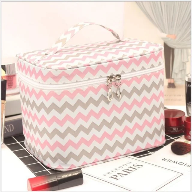 Travel Waterproof Portable Women Makeup Bag High Capacity Toiletries Organizer Storage Cosmetic Cases Zipper Wash Beauty Pouch 2