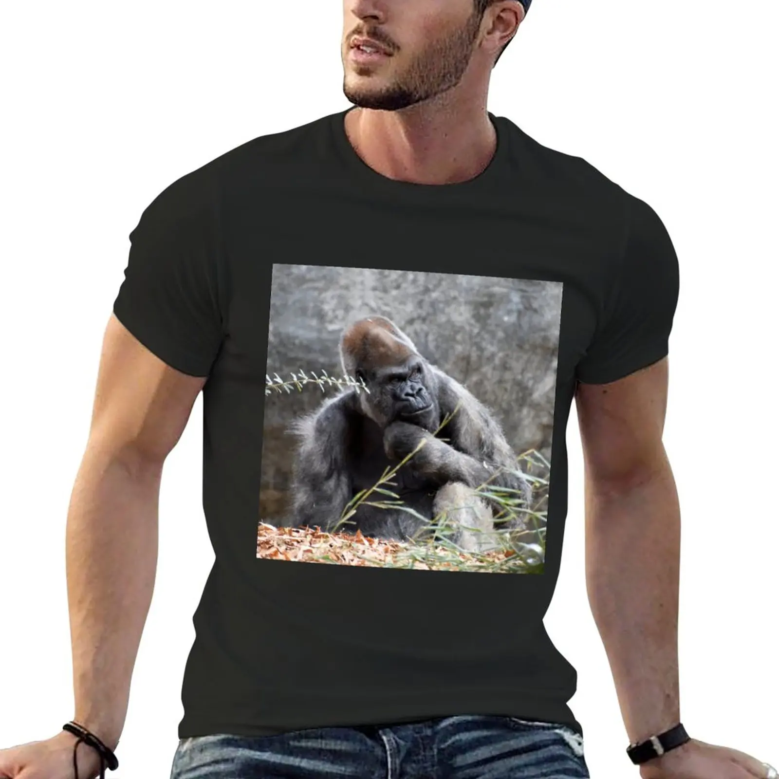 Ozzie The Gorilla At Zoo Atlanta T-Shirt Sport Fans Boys Whites Blacks Sweat Shirts, Men