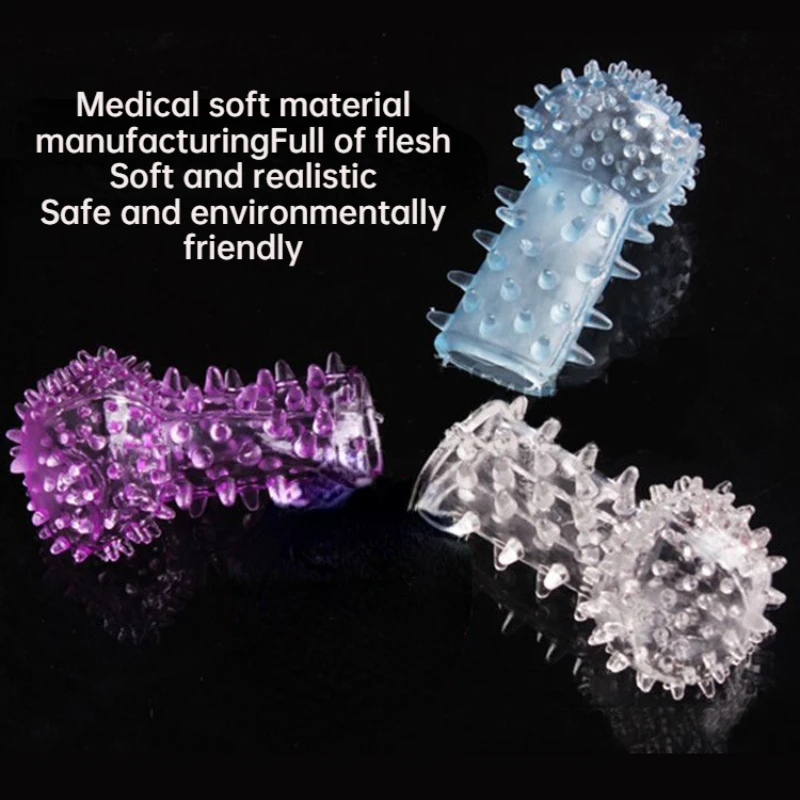 Double Finger Sleeve Adult Sex Toys For Women Vaginal Massager Female Masturbator G-spot Clitoris Stimulator Penis Enlargement sex toys