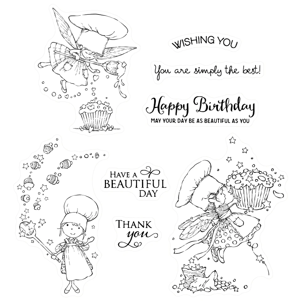 Regalo Creatività Manuale Briartw Set Di 4 Timbri Trasparenti Con Gatti Felici E Fustelle Per La Creazione Di Biglietti, Timbri Con Animali Per Scrapbooking Fai Da Te, Creazione Di Biglietti Di Auguri