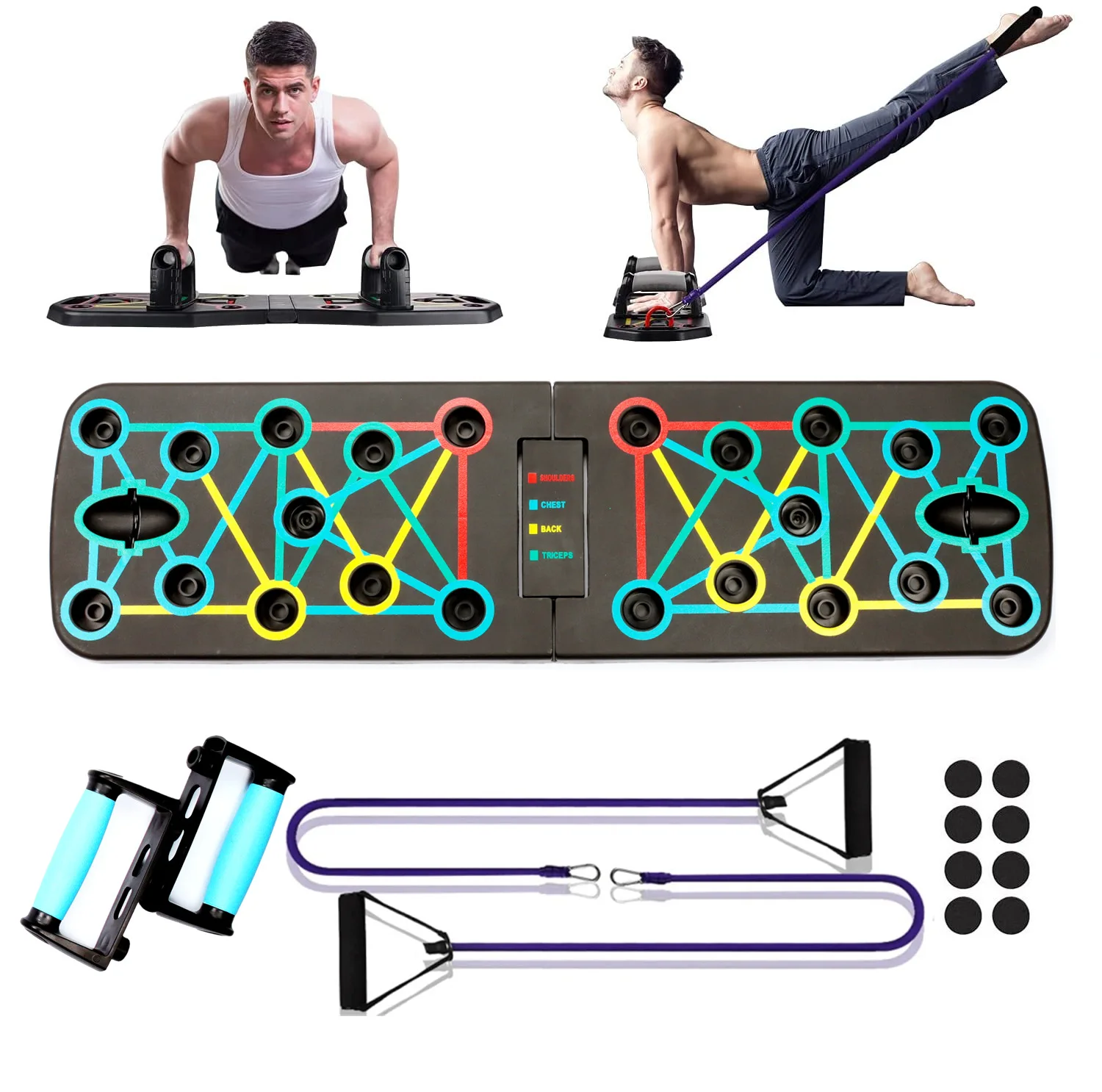 Multifunctional Folding Push-up Board for Men's Bodybuilding Equipment Home Practice Strength Training Push up Board Sets
