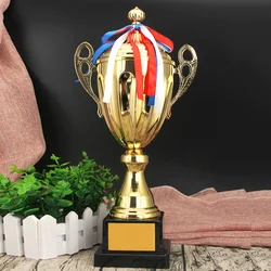 1PC Sports Match Trophy Metal Trophy School Tournament Sport Game Trophy for Competition Ceremony (34cm)