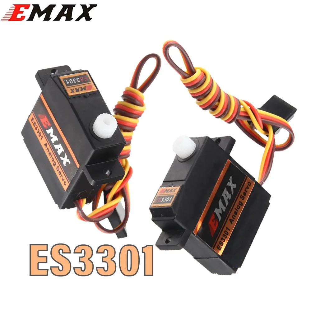 Emax ES3301 аналоговый мини сервопривод 10,6g пластиковая Шестерня для радиоуправляемого самолета