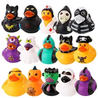 2/6/12 PC Halloween Rubber Ducks Halloween Ducks for Jeeps with Various Halloween Characters Novelty Rubber Duck Toys 1