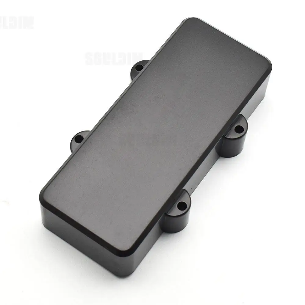 4 5 String Sealed Electric Bass Pickup Cover Solid ABS Pickup Cover 96/113.9mm Black/White/Yellow 2pcs