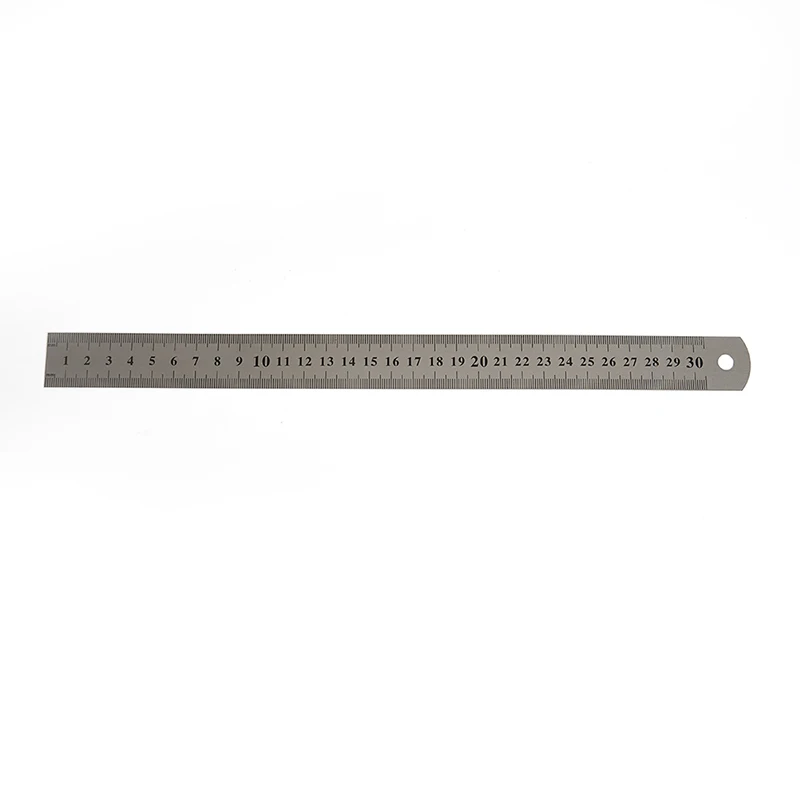 15-30cm Stainless Steel Metal Straight Ruler Tool Double Sided Measuring Tool# 