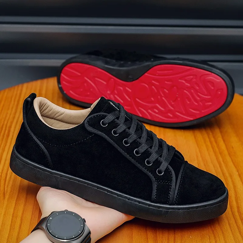2026 New Trendy Round Toe Men Casual Flats Comfortable Non Slip Hard Wearing Sport Shoes Cross Tied Concise Lightweigh Sneakers 1