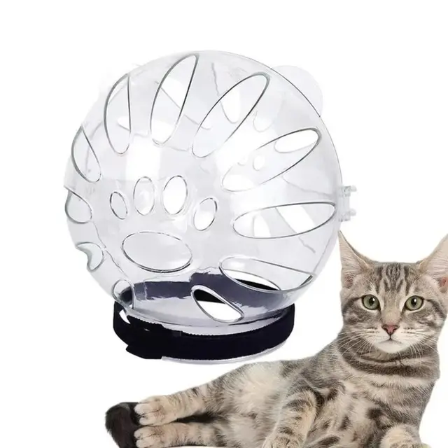 Grooming Help Ball-shaped Cat Head Cover Sturdy Transparent Pet Space Hood Breathable Safety Anti-bite Mask Trim Nails 5