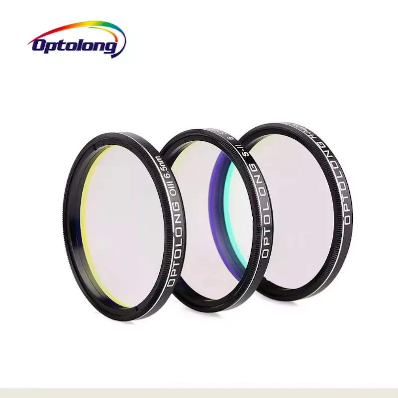 OPTOLONG H-alpha 7nm SII-CCD 6.5nm OIII-CCD 6.5nm narrow-band SHO Filters for Deep Sky and Planetary Photography 1.25" 2"