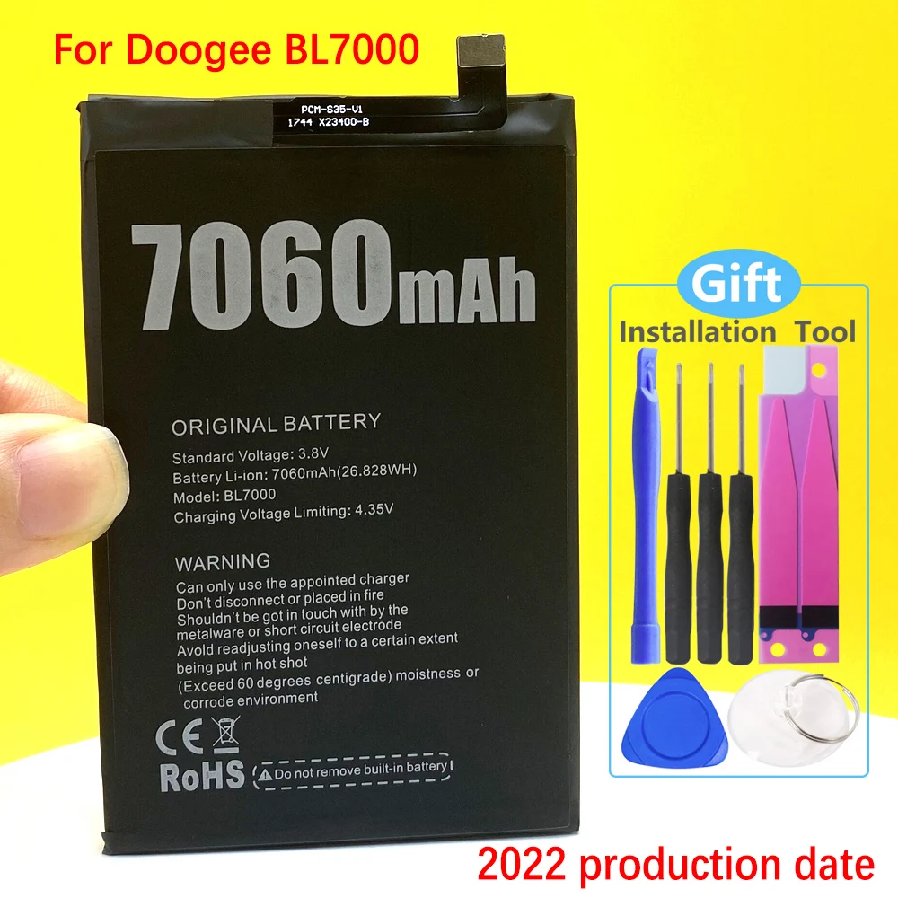 

New Original 7060mAh Battery For DOOGEE BL7000 High Quality Mobile Phone In Stock + Tracking Number