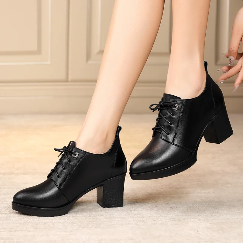 Leather Shoes Large Size Womens Dress Shoes Nurse Shoes Mother