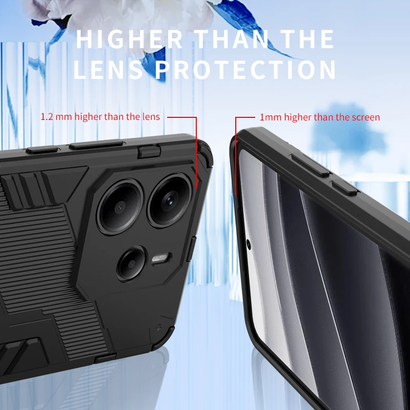 Anti-Schock-Kamera-Objektiv-Schutz-Telefonhülle mit Ständer für OnePlus 13, 12, 11, 13R, 12R, Nord CE 4, 3 Lite, harte, weiche Rückseite – Detail 11