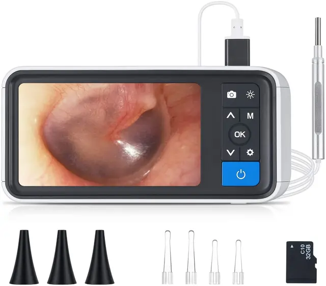 Otoscope Auriculaire Numérique 1080p Hd, 3.9mm, Caméra 2.0mp, Wifi