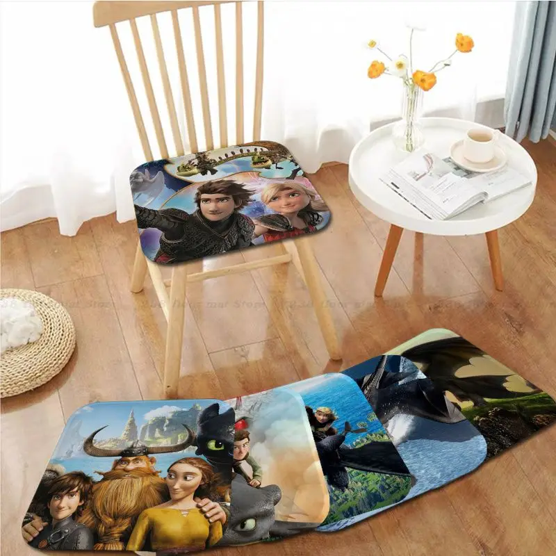 

T-train Your-Dragon Cushion Mat Tie Rope Dining Chair Cushion Circular Decoration Seat For Office Desk Cushions Home Decor