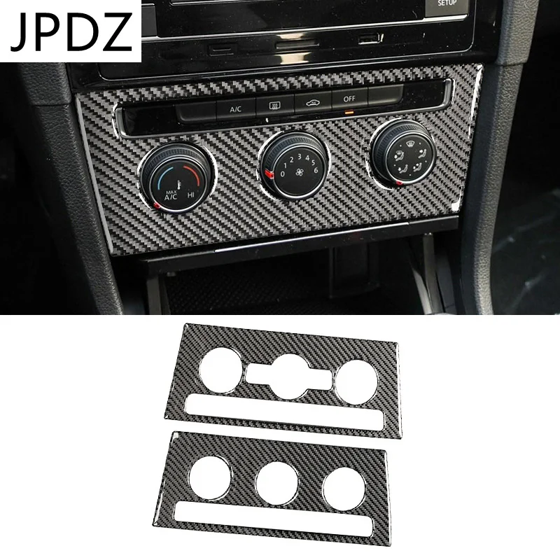 

Внутренняя отделка кнопки кондиционера автомобиля для Golf 7 GTI MK7 2013-2017, покрытие переключателя из углеродного волокна, наклейка, полоса