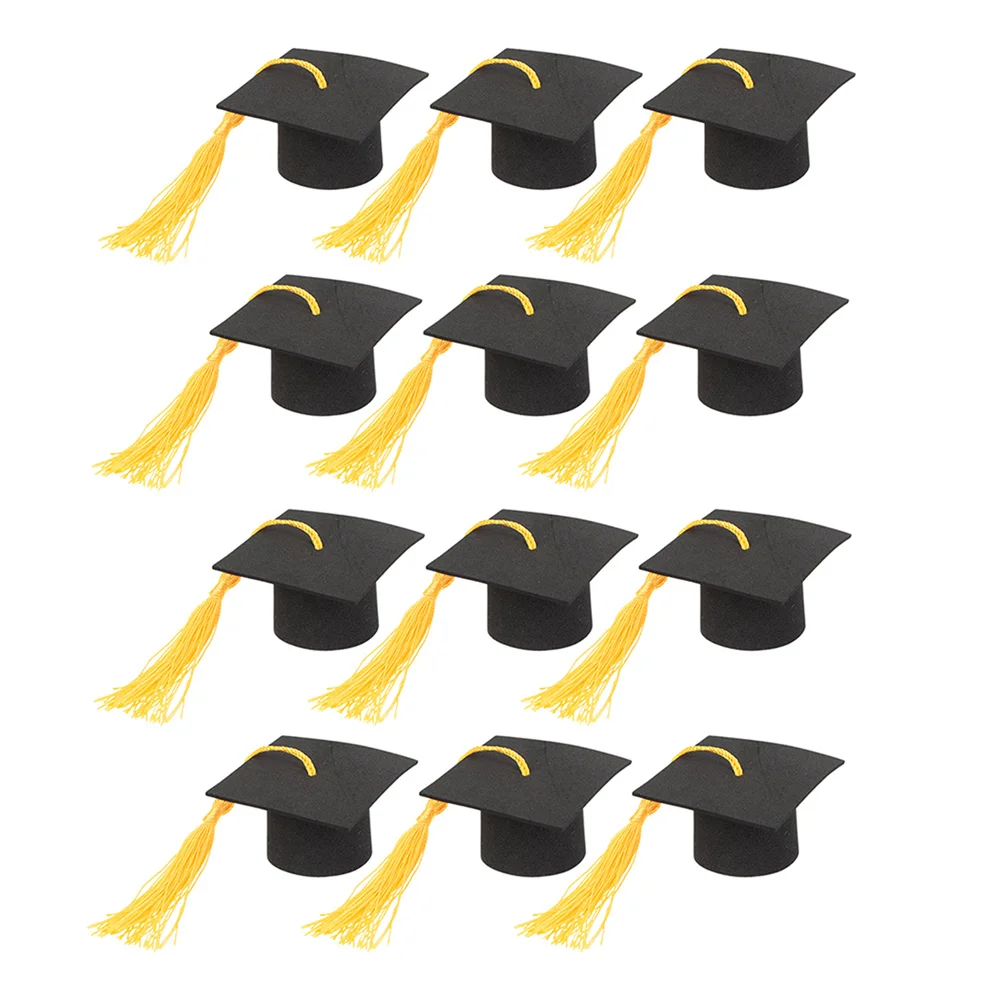 

Cake Decoration 2024 Graduation Cupcake Toppers Decors Party Mini Cap with Tassels