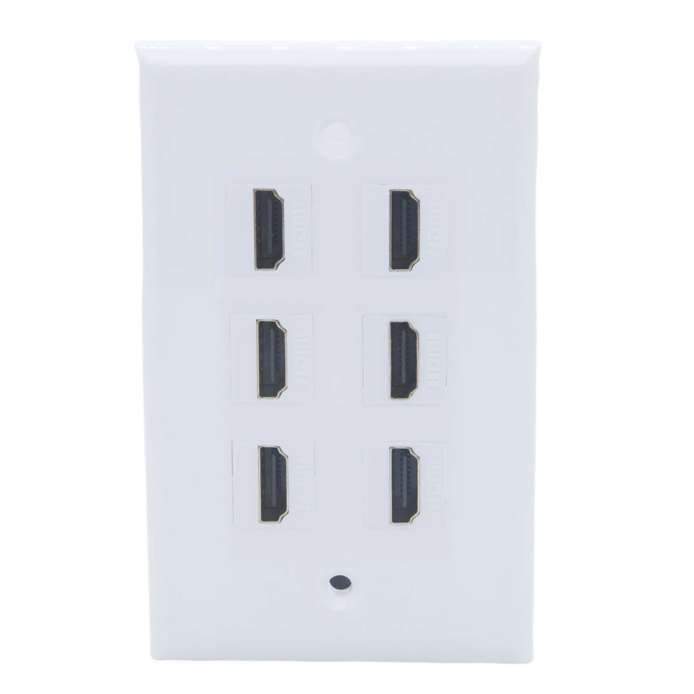 1 Gang 6 Ports HDMI V2.0 Female To Female Wall Plate