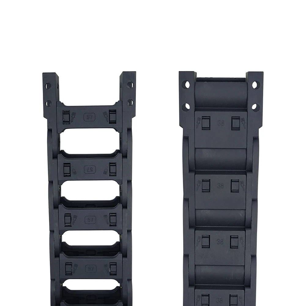 R55 20x25 20x38 20x50 20x57 20x70 20x77 20x103mm Nylon Mochine Towline Cable Chain Non-opening Enclosed Drag Chain L 1m for CNC