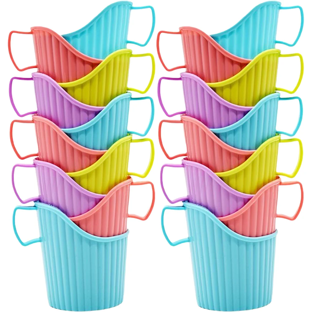20 Pcs Anti Scalding Cup Holder Disposable Paper Coffee Cup Sleeve Desktop Drink Holder Tumbler Stand Mug Rack