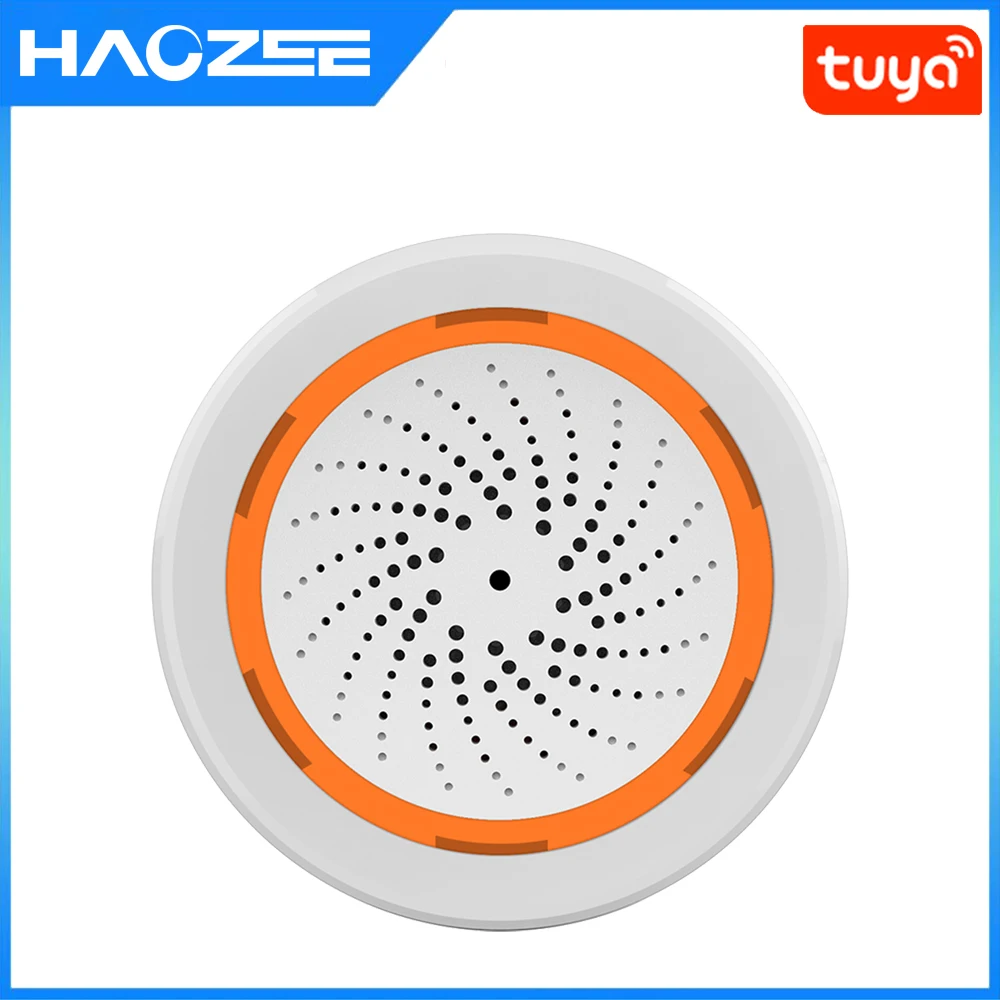 Siren alarm Tuya ZigBee Smart 90dB Sound Light Home Security Alarm Works With Tuya Zigbee Hub