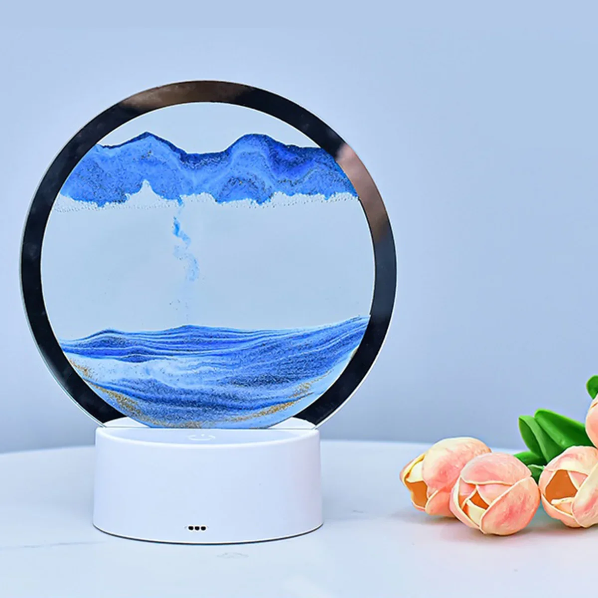 مصباح الرمال المتحركة الإبداعي LED ، ضوء ليلي للمزاج ، ديكور المنزل ، إضاءة حفلة رمضان