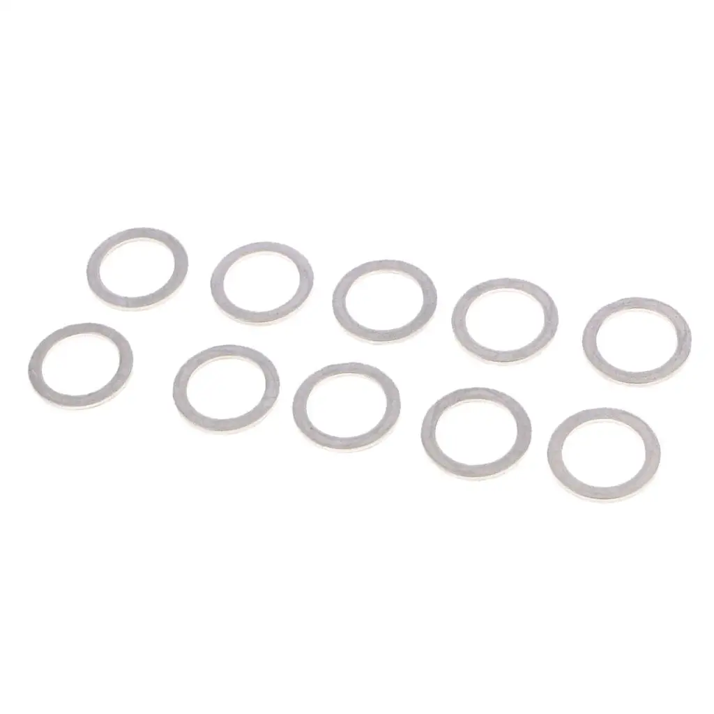 10Pcs Aluminum Drain Plug Washer Compatible Dia 14mm for Kia