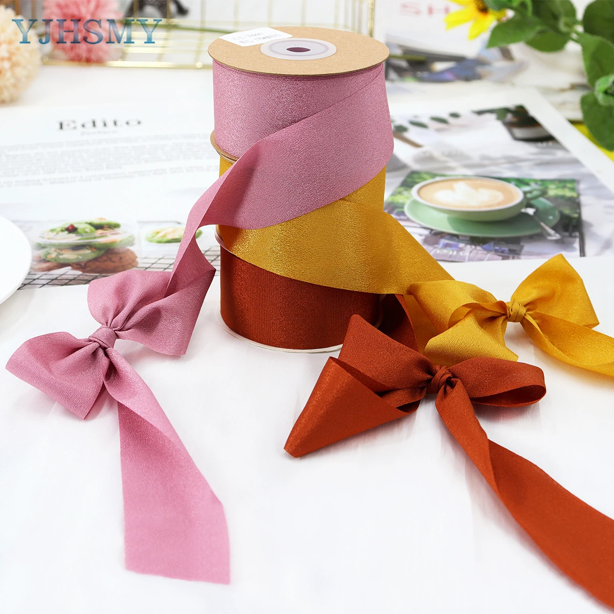 Silk Ribbon Hand-dyed Silk Ribbon Wedding invitation ribbon
