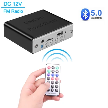 블루투스 오디오 디코더 보드 무선 MP3 WMA 음악 플레이어, 자동차 FM 라디오 모듈 지원, USB TF FM 오디오 원격 제어, DC 12V