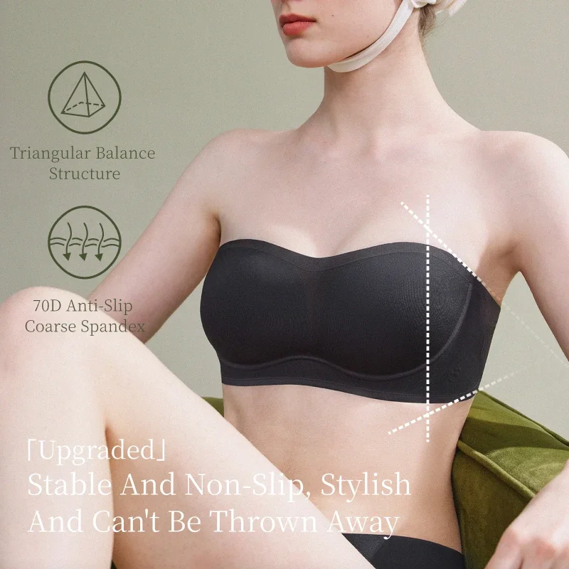 Women Strapless Bra Wireless Invisible Seamless Push Up Summer Bralette Convertible Multiway Lift