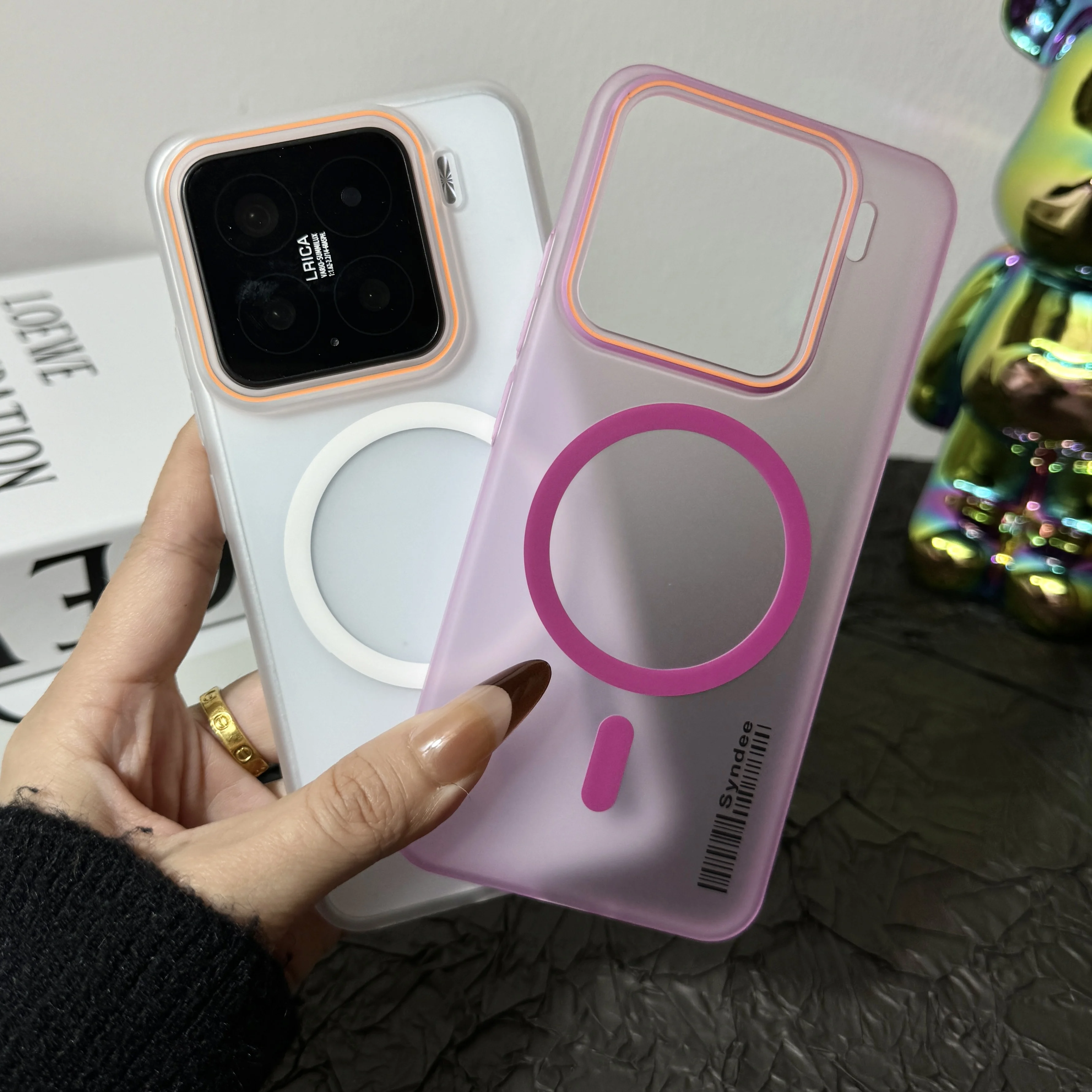 Ultra Thin Frosted Translucent Candy Hard Case with Wireless Charging