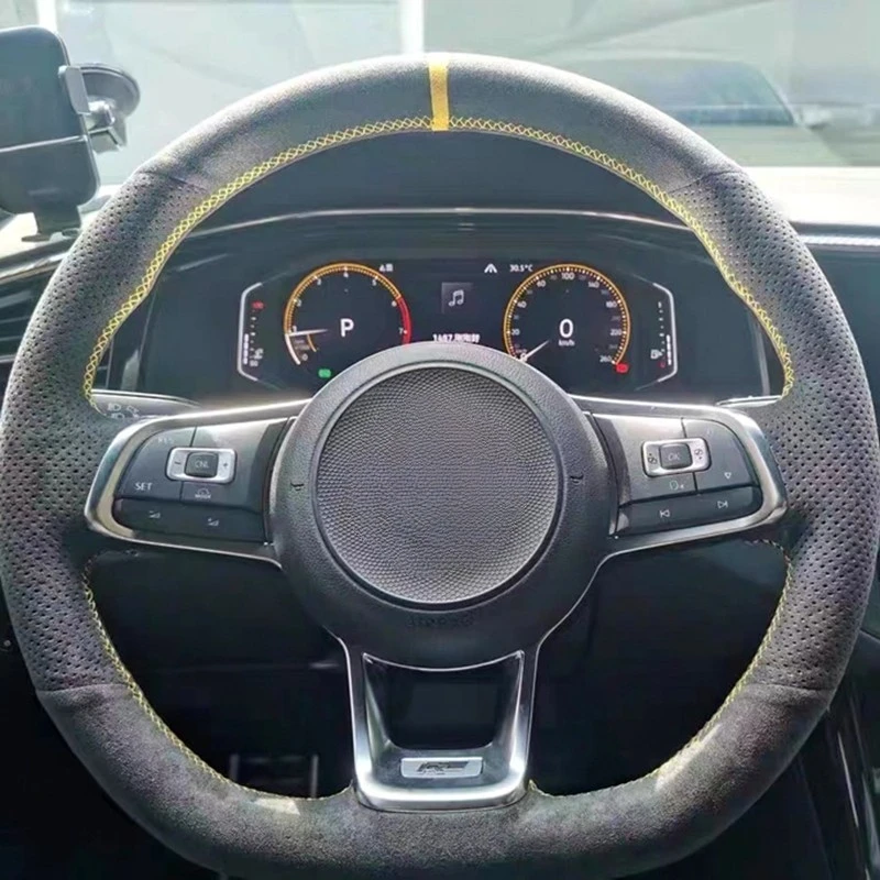 Coprivolante Per Auto Personalizzato Treccia Interni Auto Per Volkswagen Golf 7 Gti Golf R Mk7 Vw Polo Gti Scirocco 2015 2016