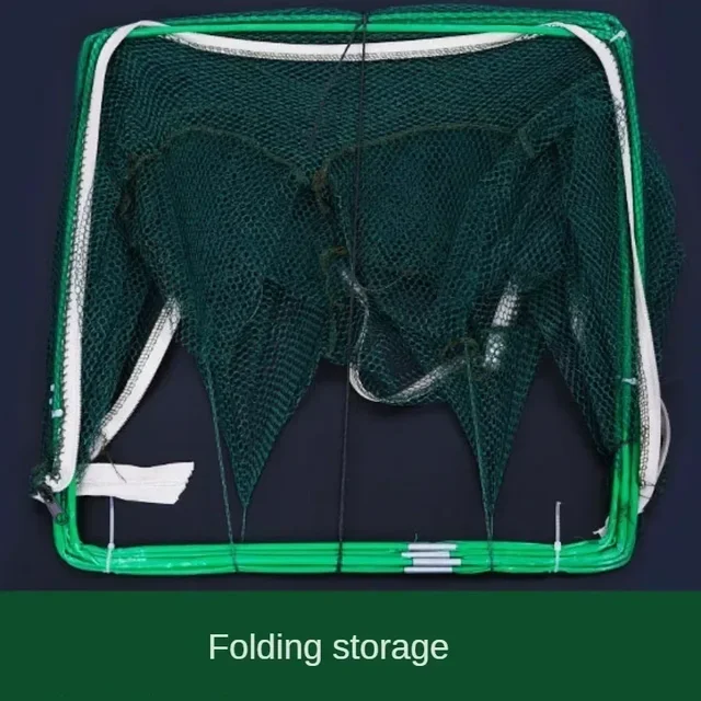 8 Hole Folded Fishing Net Mesh Hexagon Octagon Hand Fishing Net Casting Nets Crayfish Shrimp Catcher Tank Trap Cage Mesh Tool 6