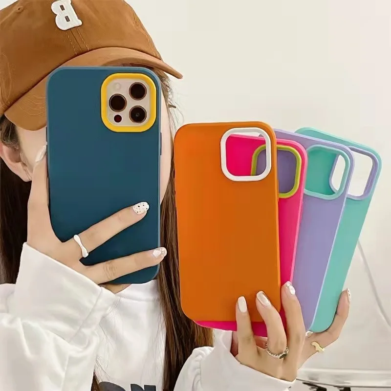 best iphone xr cases Case For Iphone 13 12 11 X XS XR Pro Max 8 7 Plus SE Explosive Liquid Silicone Two-color Skin-feeling All-inclusive Phone Cases iphone xr cover