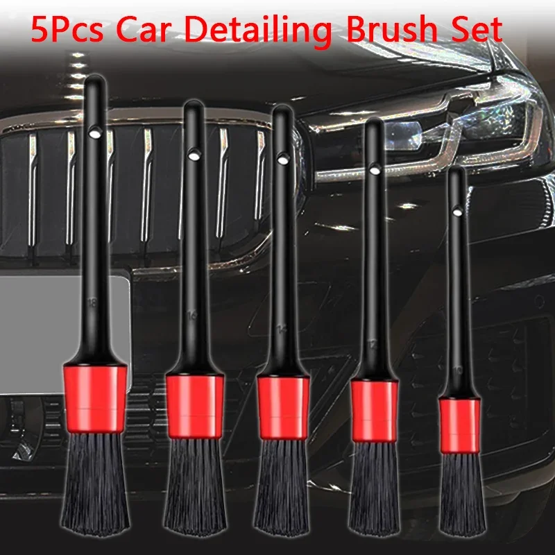 Car Detailing Brush Set-Automotive Cleaning Tools for Engine Dashboard Interior Air Vent & Wheels 5pcs Options Available