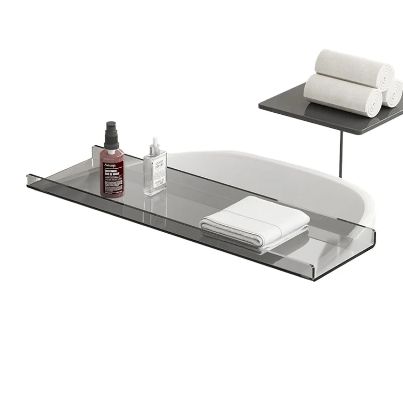 *Acrylic rack bathroom SPA bath rack bathing mobile phone waterproof partition simple and luxurious.