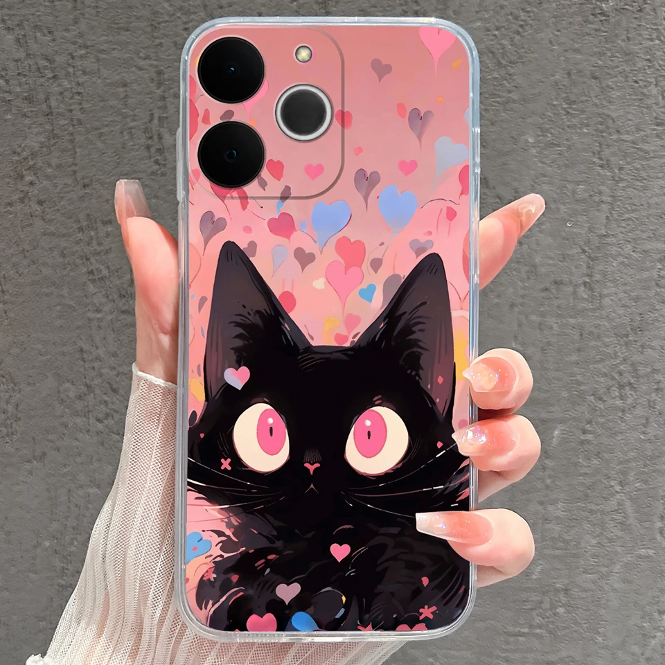 Cat Whale Anti-Fingerprint Transparent Phone Case